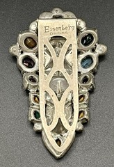 Vtg Signed Eisenberg Original Mulit-Colored Rhinestone Fur Clip/Pin – Read
