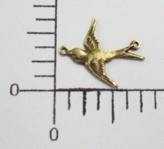 35963 2 Pc Brass Oxidized Small Flying Bird Connector Jewelry Finding