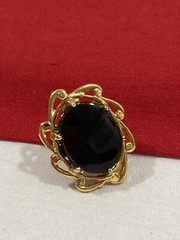 Vintage JJJ Signed 1/20 12k G.F. Gold Filled Black Onyx Mens Tie Tac or Pin