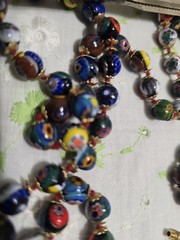 VTG MCM MURANO GLASS BEADS VENETIAN 30in NECKLACE & BRACELET