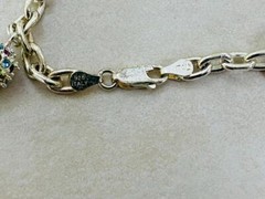 MWS Sterling Silver Charm Bracelet; 6 Sterling Charms 7.25″ ~ 23g ~ 5-H1277