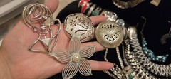 Vintage Mod Silvertone Jewlery Lot Of 37. 5LBS+.17 Signed Monet Avon…