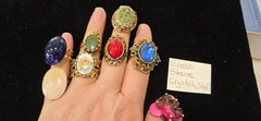 Vintage Mod Ring Lot Of 100. 23 Signed Kate Spade N.Y Avon Sterling Vendome