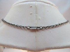 Unisex Vintage Pewter Knotted Rope Pendant Necklace