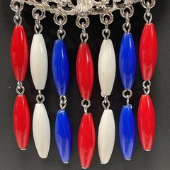 4th of JULY Perfect Gift Rare CAROLINE EMMONS Art Deco NEW Silver Tone Necklace