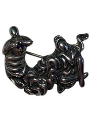 Vintage Jane Iris Brooch Pin 925 Sterling Silver “Spirit Guide” New Old Stock