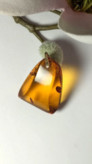 Vintage Soviet Gold 14k, 583 Russian Amber Pendant 8.9g