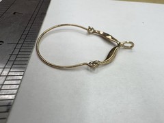Vtg 80’s Gold Tone Sterling Silver Whale Tail Charm Holder Marked Ster 1.25”