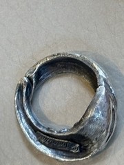 Vintage Signed Tortolani Hinged Clip On Earrings Silver Tone