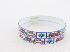 8.25″ Vintage Set of 2 Marlene Austria Enamel Bangle Bracelets Modernist
