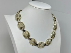 Unique Vintage Goldtone OVAL Link Choker 16-18″ Necklace