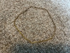 Vintage Gold Tone Necklace Lobster Close Thin Oval Link Chain Jewelry Collect