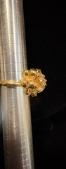 Vintage 18K Yellow Gold plated Ring Clear Rhinestones Size 9 Grams 5.3