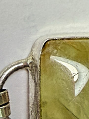 925 Sterling Silver Prehnite Gemstone Link Bracelet Adjustable 7 1/2 in – 9 inch