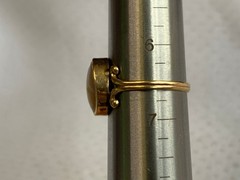 Antique 14K Yellow Gold Carved Silhouette Ring 2g Fine Jewelry Size 6.5 Band