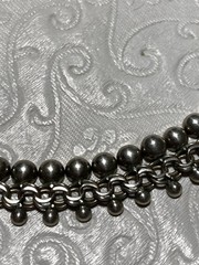 Nils Elvik Sterling Silver Necklace “Bubble” “Ball Fringe” Style Norway 14 1/2″