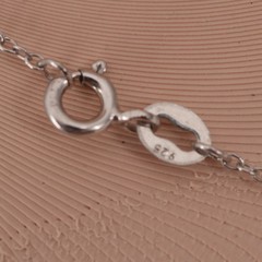 Sterling silver Triple heart interlocking pendant 16″ Italian silver Chain 3.2G