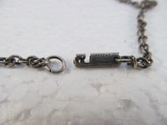 Unisex Vintage Pewter Knotted Rope Pendant Necklace