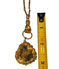 Designer John Wind Maximal Art Hand Door Knocker Amethyst Geode Long Necklace