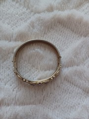 Vintage 1974 Avon Queensbury Victorian Revival Gold Tone Purple Crystal Bracelet