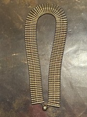 Vintage 1970-80s UnoAerre Cleopatra Fringe Necklace Crafted From Yellow Gold
