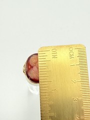 Antique 14Kt Solid Yellow Gold Heavy Carnelian Cameo Bearded Man Ring 10g S11