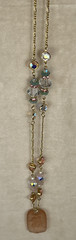 Vtg Kirks Folly Kissing Cherubs Pendant Necklace AB Rhinestones Retired 1990’s