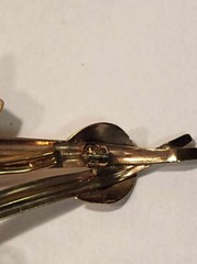 Vintage 1940’s JMS 10K Solid Yellow Gold Lily Brooch Pin 1.75 Inch 4.09 Grams