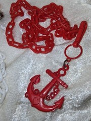 vintage lot of 8- 80s bell charms and necklaces calculator bike, anchor