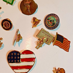 Assorted Lot of 41 Lapel Pins and Brooches AS IS 1 Lapel Pin Missing Back