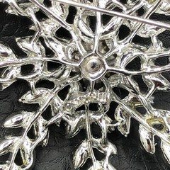 Vtg Sarah Coventry Brooch Earrings 1963 Evening Snowflake Rhinestone Demi Parure
