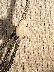 Vintage Opal Necklace 1/20 14K Gold Filled Mode Art Serpentine Chain 16″