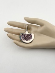 Vintage David Andersen Norway Sterling 925 Pendant W/ Purple Enamel