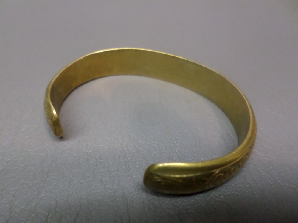 VINTAGE S C SAUSALITO CRAFTSWORKS BRASS FLORAL DESIGN CUFF BRACELET – ANCHOR