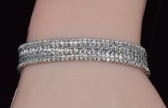 AUTHENTIC ROBERTO COIN 2.08CT DIAMOND FLEXIBLE LINE BRACELET IN SOLID 18K GOLD
