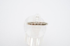 Vintage 18k White Gold Diamond Ring Etched Size 6.75