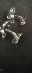 Caviar Lagos Vintage 18K Gold & Silver 925 Knot Bullet Back Cufflinks