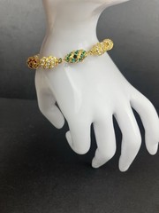 Camrose & Kross Jacqueline Kennedy Fabergé Style Egg Bracelet W/Box &COA