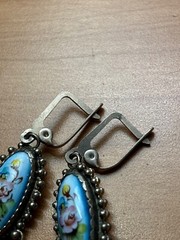 Genuine Jewelry Silver Set Earrings Pendant Vintage Filigree