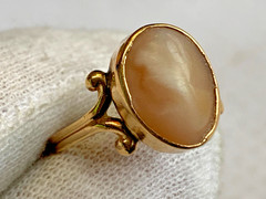 Antique 14K Yellow Gold Carved Silhouette Ring 2g Fine Jewelry Size 6.5 Band
