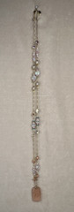 Vtg Kirks Folly Kissing Cherubs Pendant Necklace AB Rhinestones Retired 1990’s
