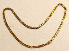 Necklace – CC SIGNED – GOLD TONE – 4 mm WIDE – 17.5 in Long