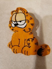 HandPainted Cartoon Cat Pin Wooden