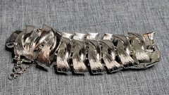 Pegasus Coro Silver Tone Bracelet Fold Over Clasp