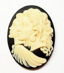 10 Different 40x30mm Victorian Beautiful Guardian Angel Cameos, All Very Nice