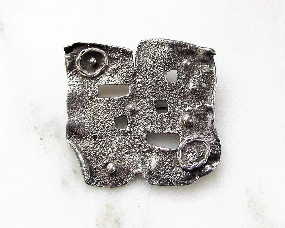 Vintage Hand-Crafted Sterling Silver Brooch ETC2815