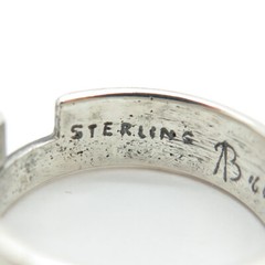 BOLECO 925 Sterling Silver Vintage Engraved Adjustable Band Ring Size 8.5