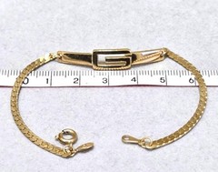 Givenchy G Logo Plate Bracelet 18cm Used Waterproof