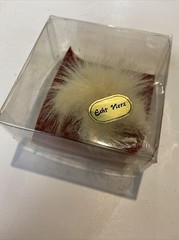 Vintage Mink Flower Brooch Echt Nerz Original Box #N