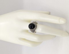 Vintage Luxury RING Silver 925 with Big Bright Stone -size: 9US (19mm), 6.2g| #6
